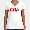 Women's Fine Jersey V-Neck Tee Thumbnail